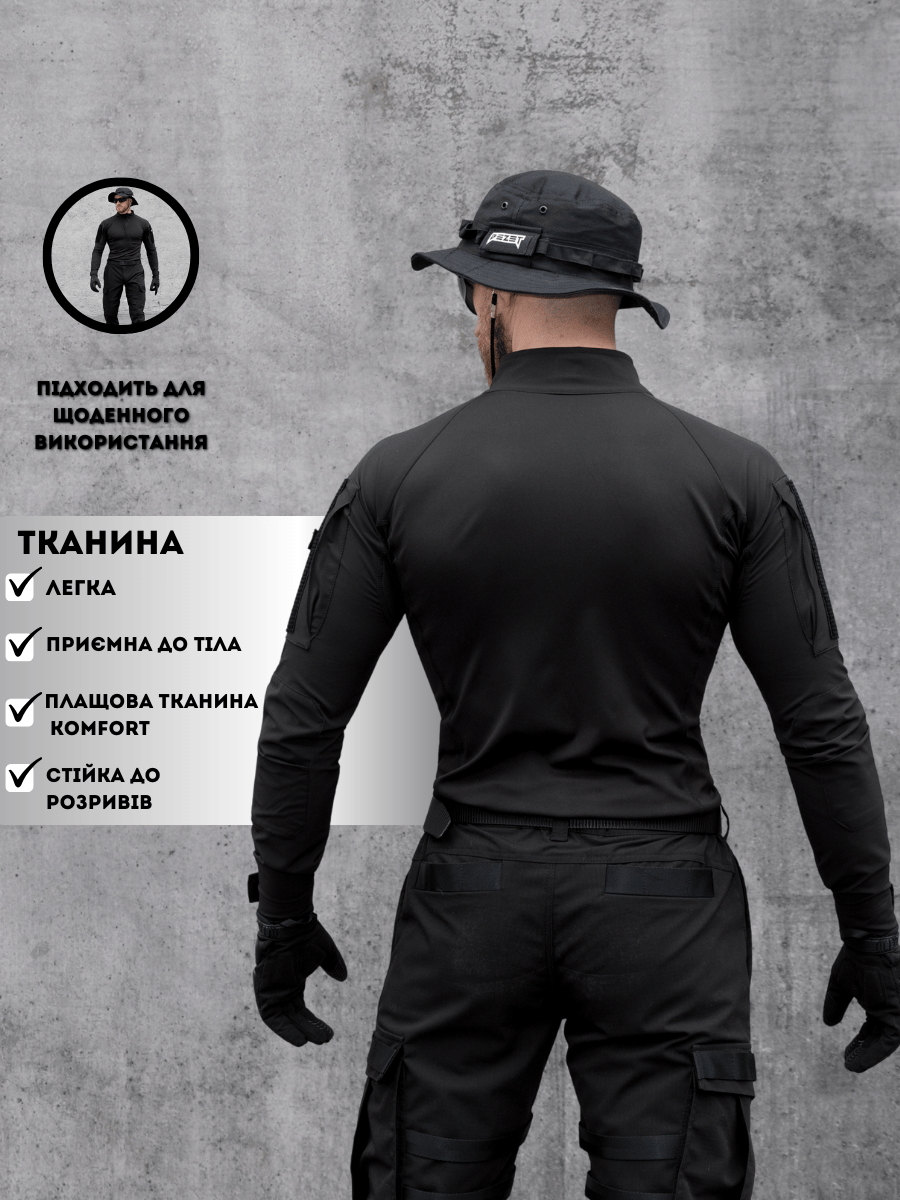 Рубашка тактическая мужская BEZET Combat черный - Фото 17