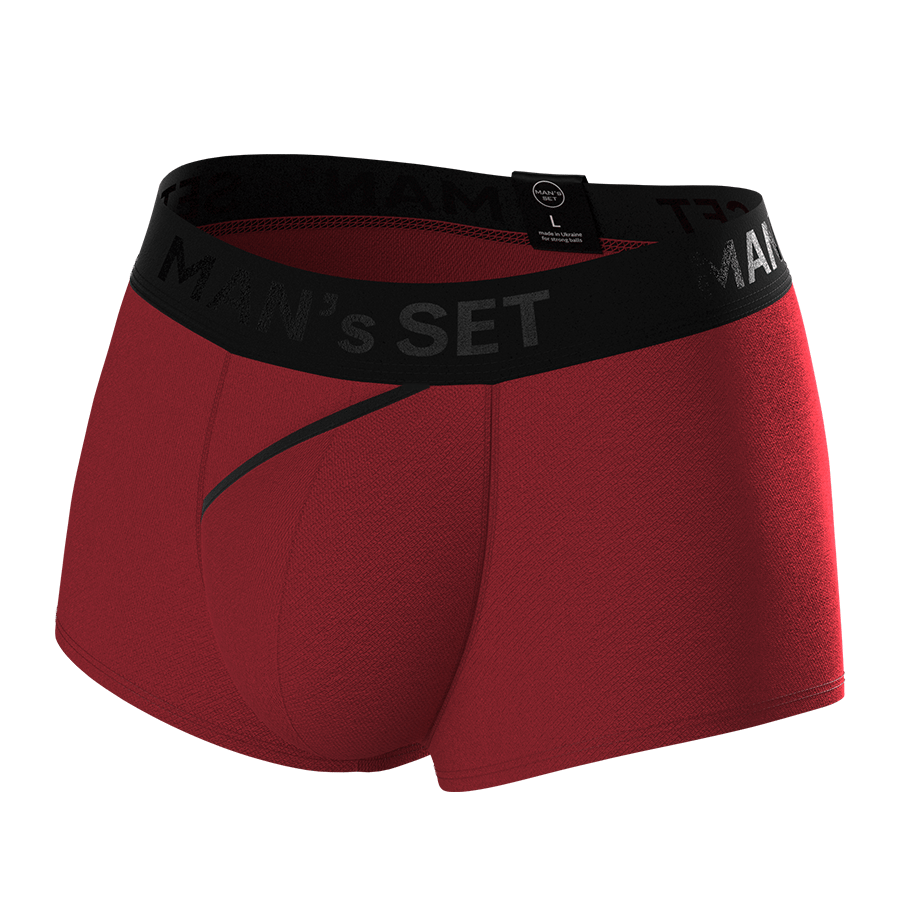 Мужские анатомические спортивные боксеры Anatomic Sport 2.0 Black Series, тёмно-красный MansSet