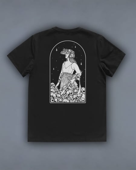 Футболка с принтом Skulls Maiden черная We feel