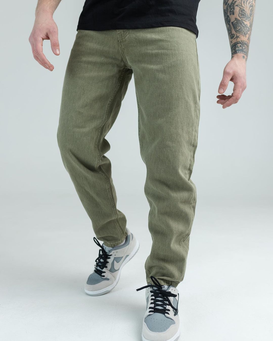 Пісочні чоловічі джинси бойфренди BEZET PATCHED