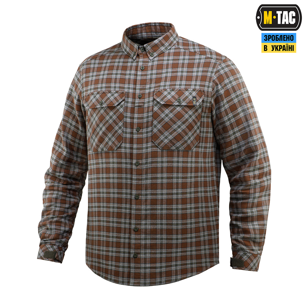 Рубашка в клетку M-Tac Lumberjack из хлопка. Коричневый (00000006264) СПЕЦПРОМ КР