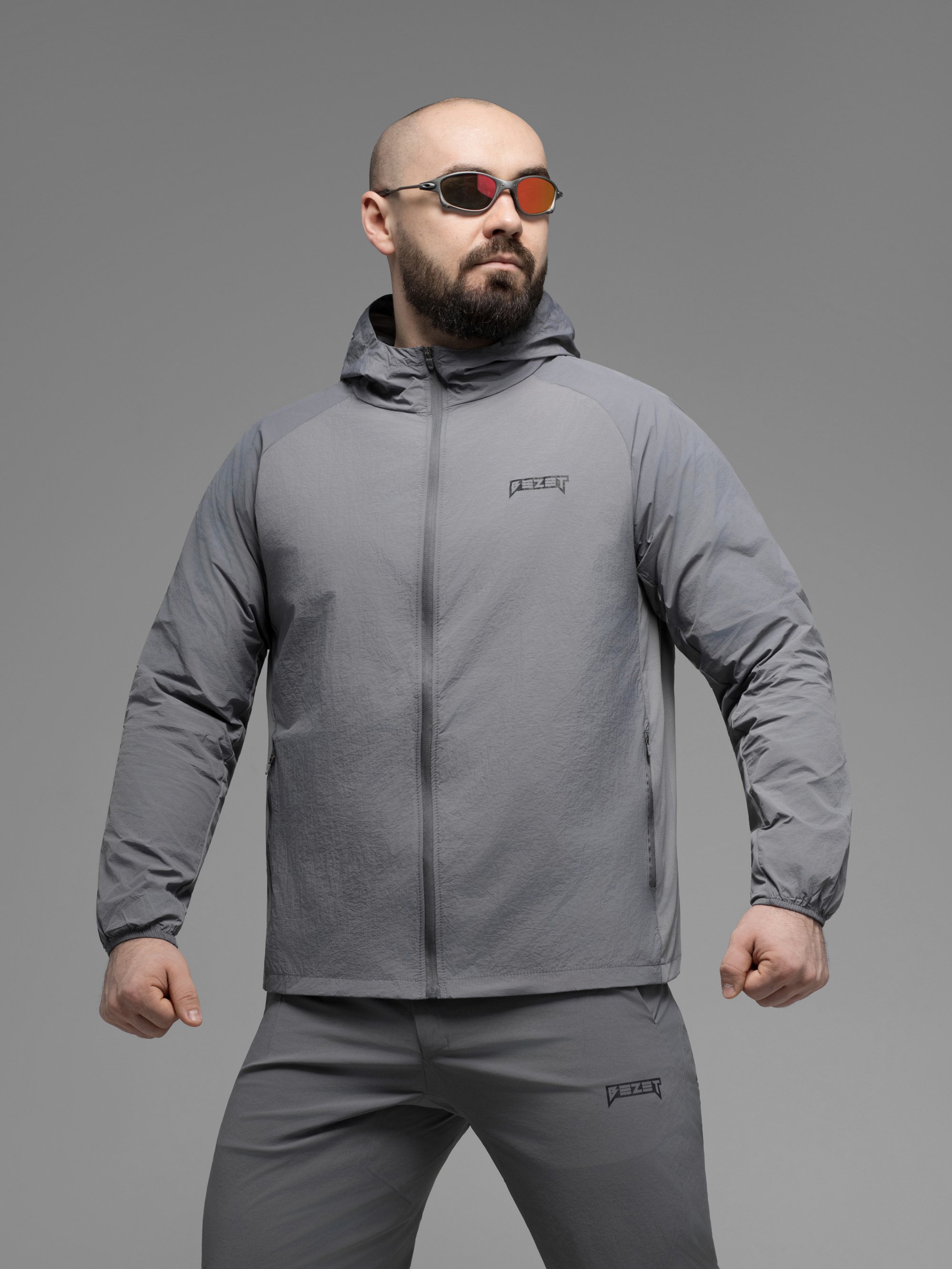 Куртка вітрівка BEZET Solguard UV 100 сірий