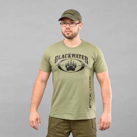 Футболка з принтом "BLACK WATER" OLIVE Armoline