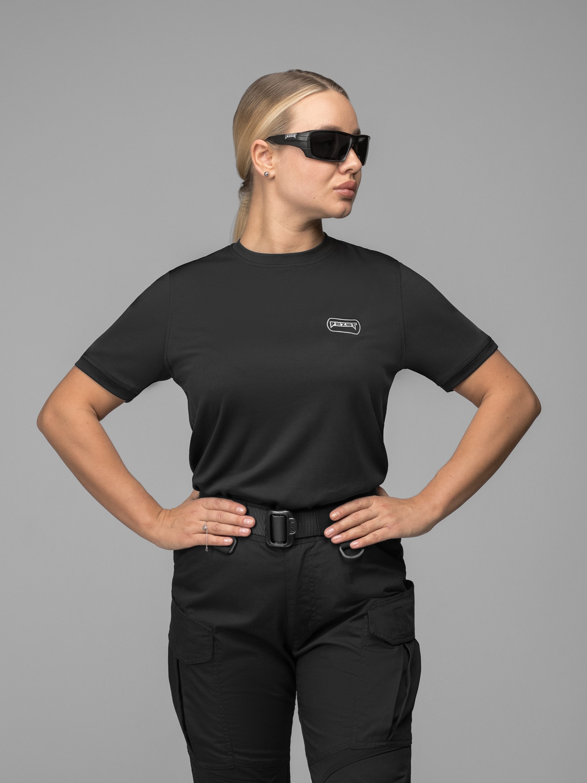 Футболка швидкосохнуча тактична жіноча BEZET Basic чорний - Фото 4