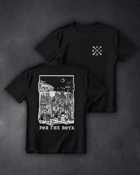 Футболка з принтом For The Boys чорна We feel