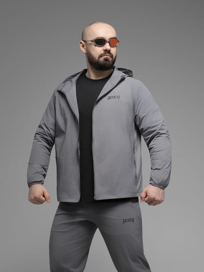 Куртка вітрівка BEZET Solguard UV 100 сірий - Фото 16