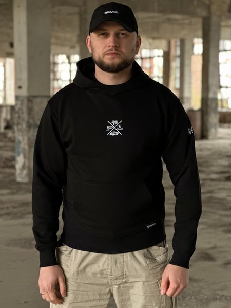 Худі Military Style чорне, SHRAPNEL
