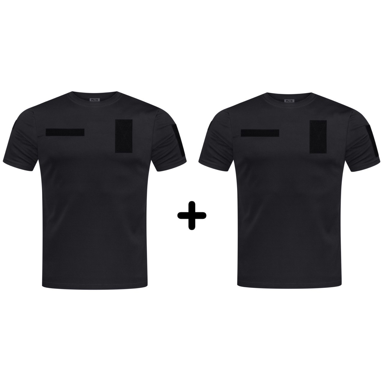 Комплект 2 футболки Cool max тактические, с липучками, чорный