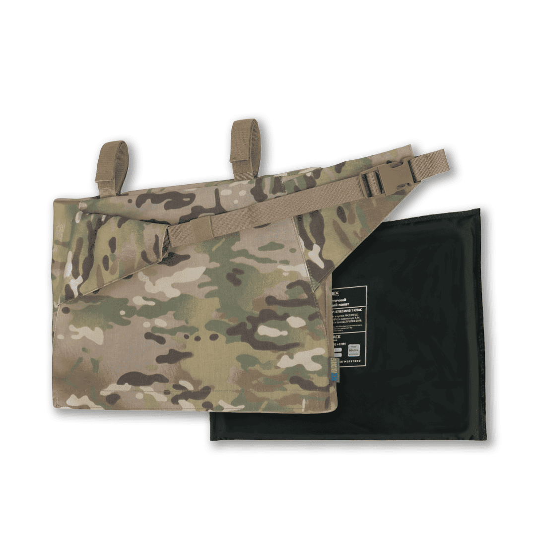 Каремат-сидушка Kiborg с баллистическим пакетом 1 класс защиты Militex 20mm Cordura Multicam KIBORG