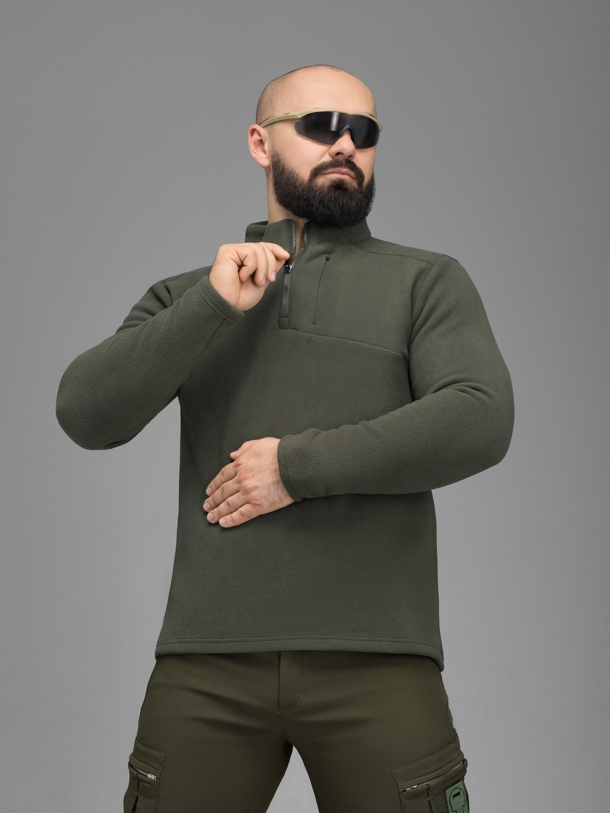 Кофта флісова BEZET Frostline хакі - Фото 9