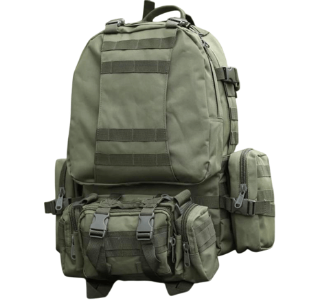 Тактичний рюкзак Molle Assault 55л + (3 органайзери) Олива KIBORG