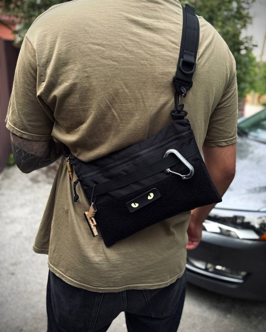 Сумка через плече PunchVelcro, Чорна AVGear