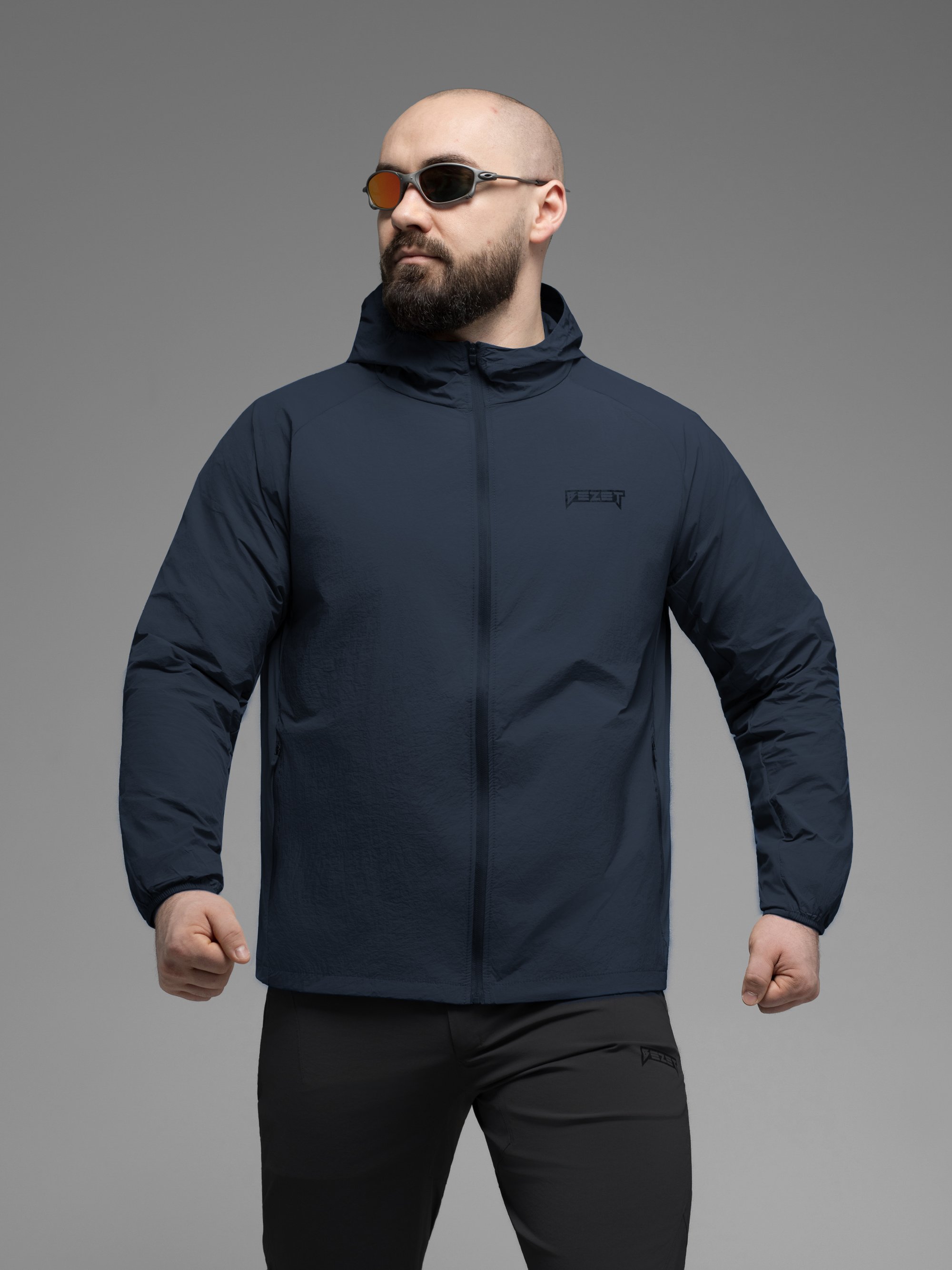 Куртка вітрівка BEZET Solguard UV 100 синій - Фото 2