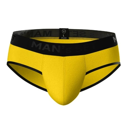 Чоловічі анатомічні сліпи з бавовни, Anatomic Slips Black Series, лимонний