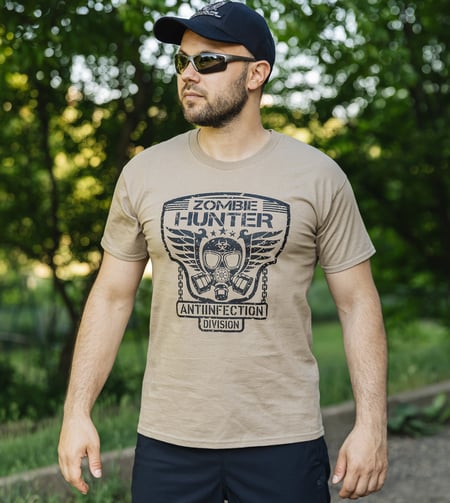 Футболка з принтом "ZOMBIE HUNTER" KHAKI (Бавовна) Armoline