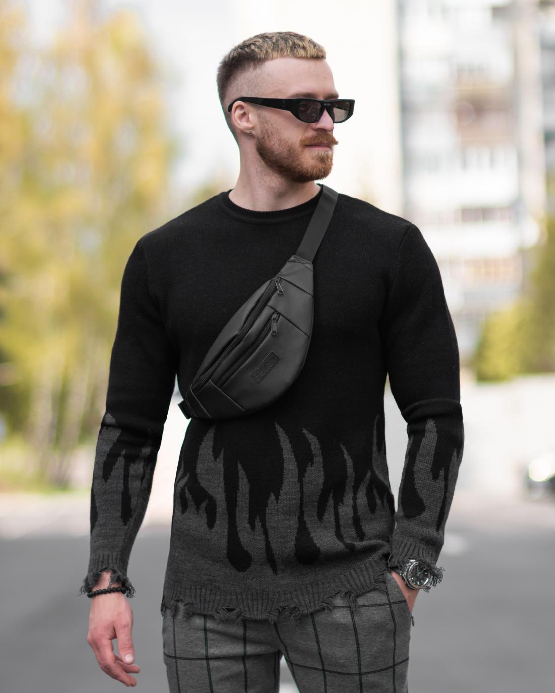 Комплект (Кофта BEZET Fire, Поясная сумка BEZET Dj black, Брюки джогеры BEZET Light)