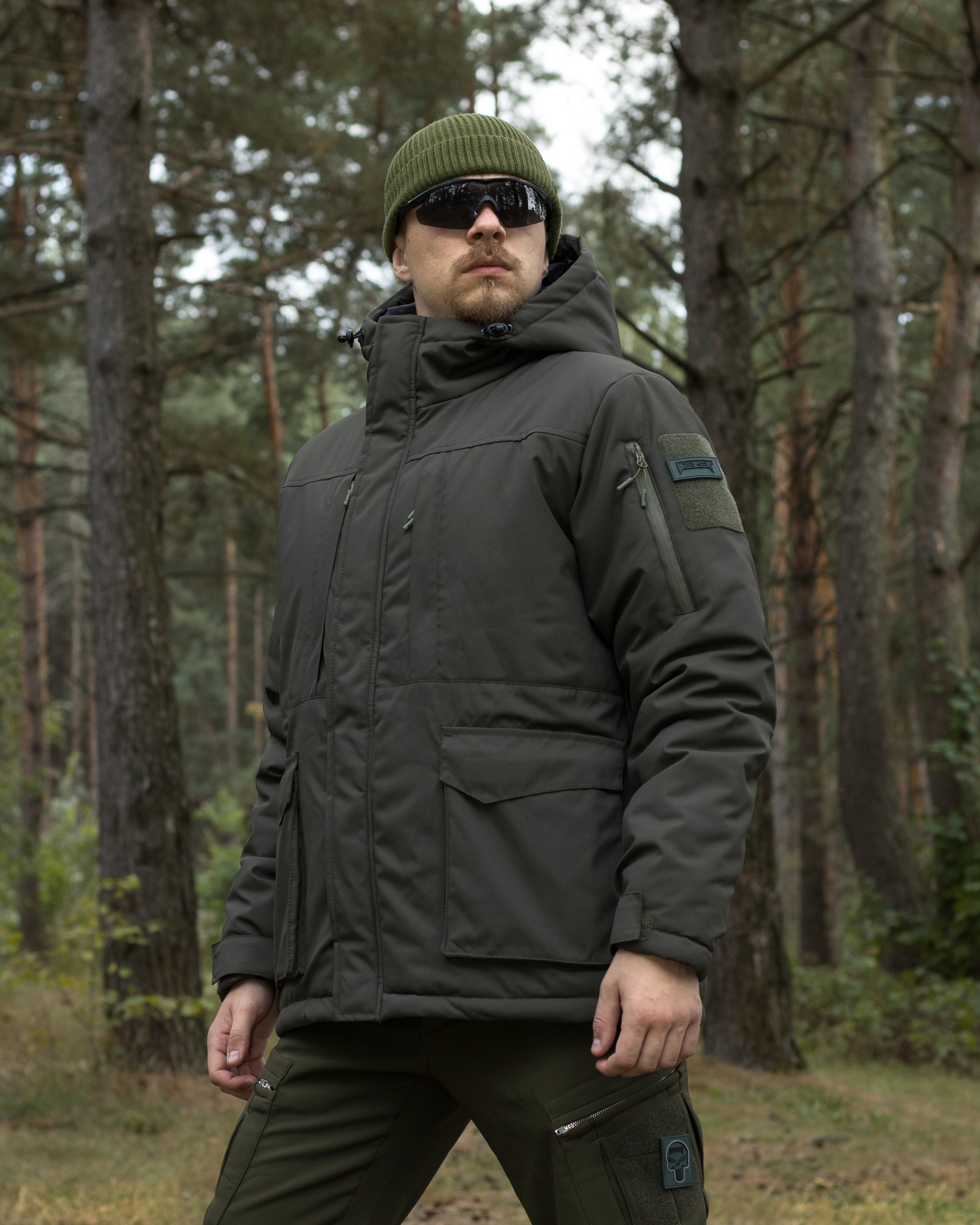 Куртка тактична зимова BEZET SnowPatrol хакі - Фото 13