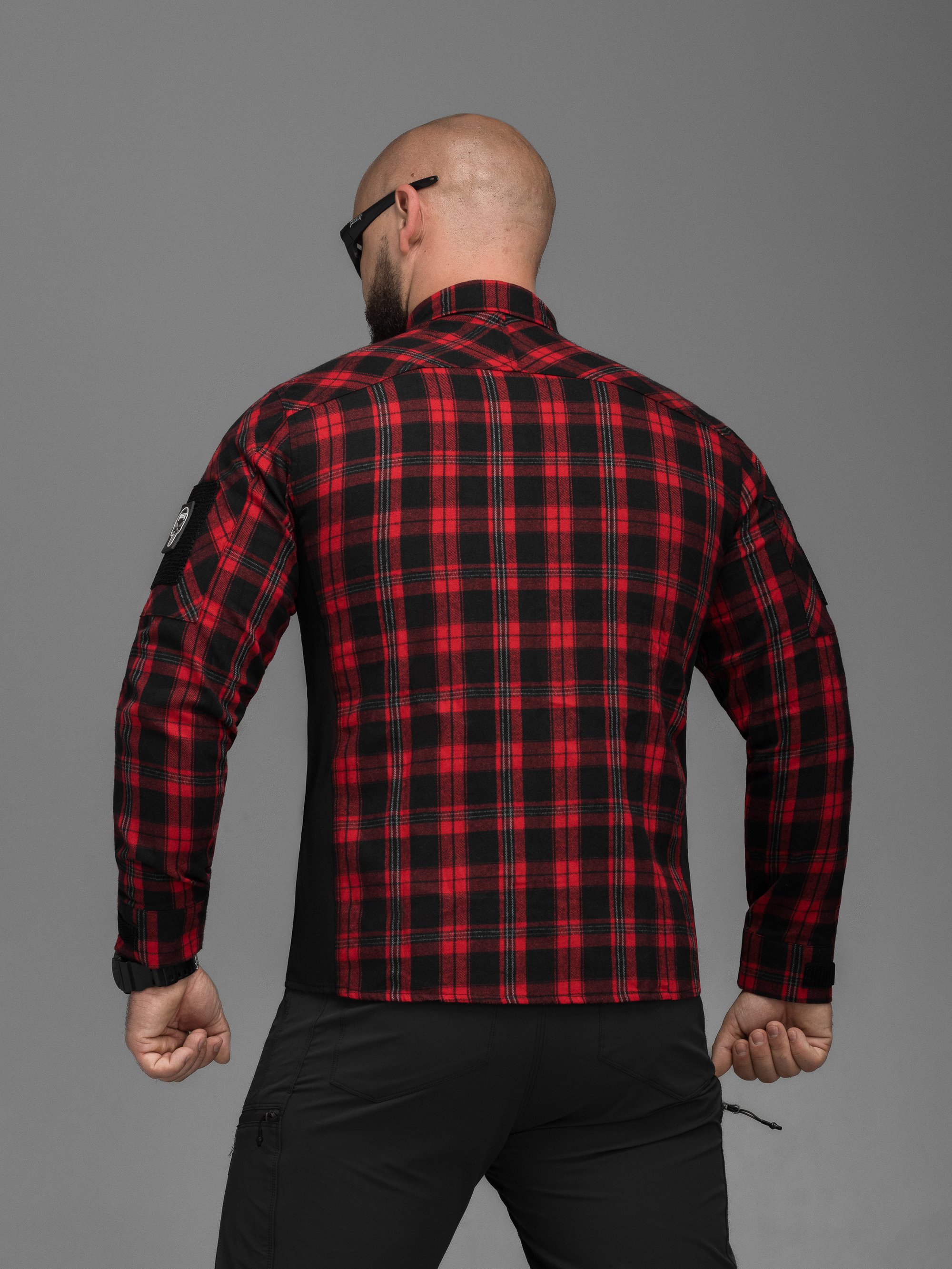 Сорочка фланелева BEZET Defender чорний/червоний - Фото 11