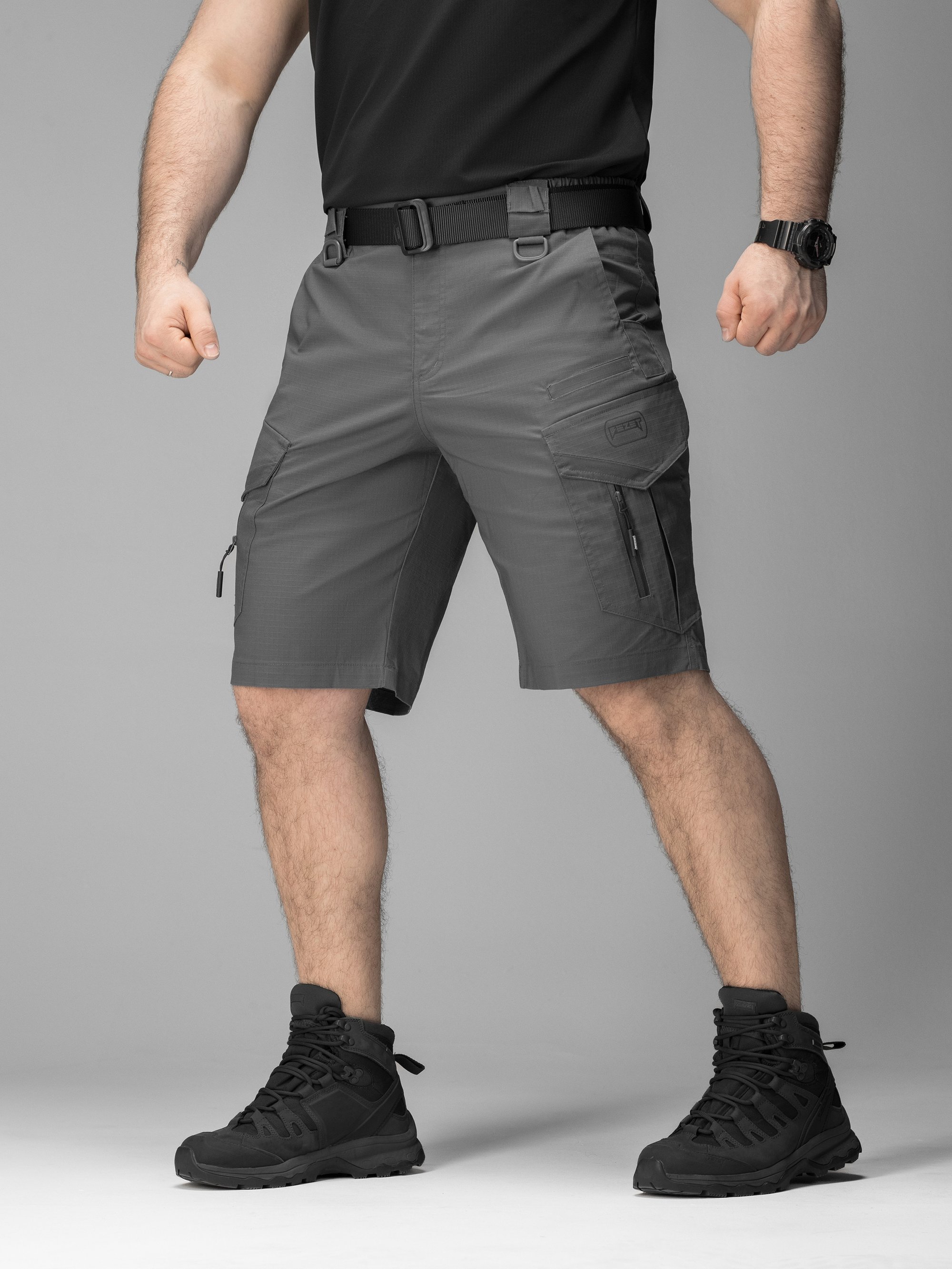 Шорти карго тактические BEZET Onyx серый