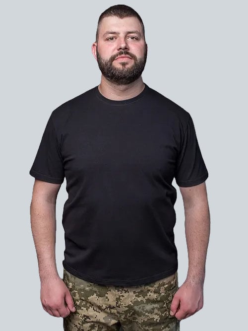 Футболка чоловіча чорна MILIGUS