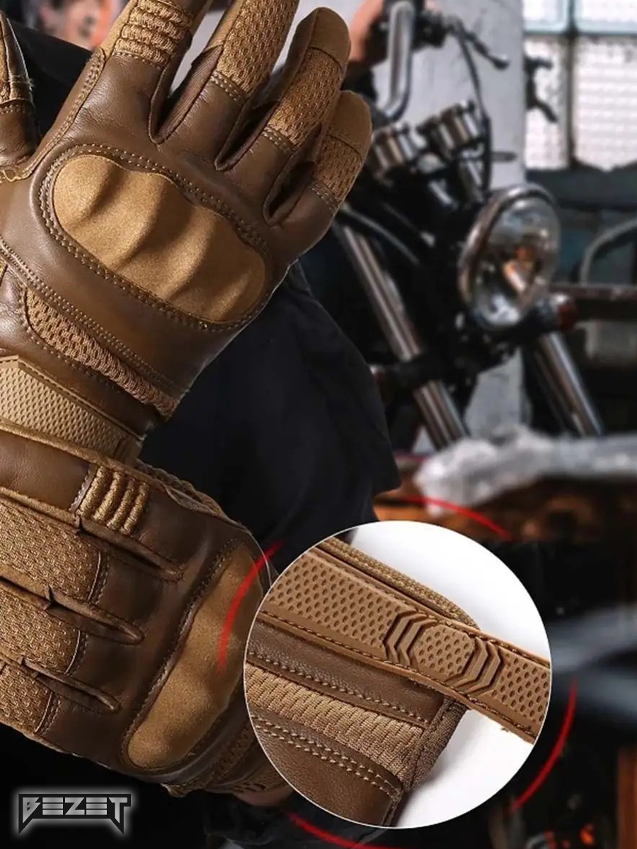 Рукавиці тактичні BEZET Hawk пісочний - Фото 9