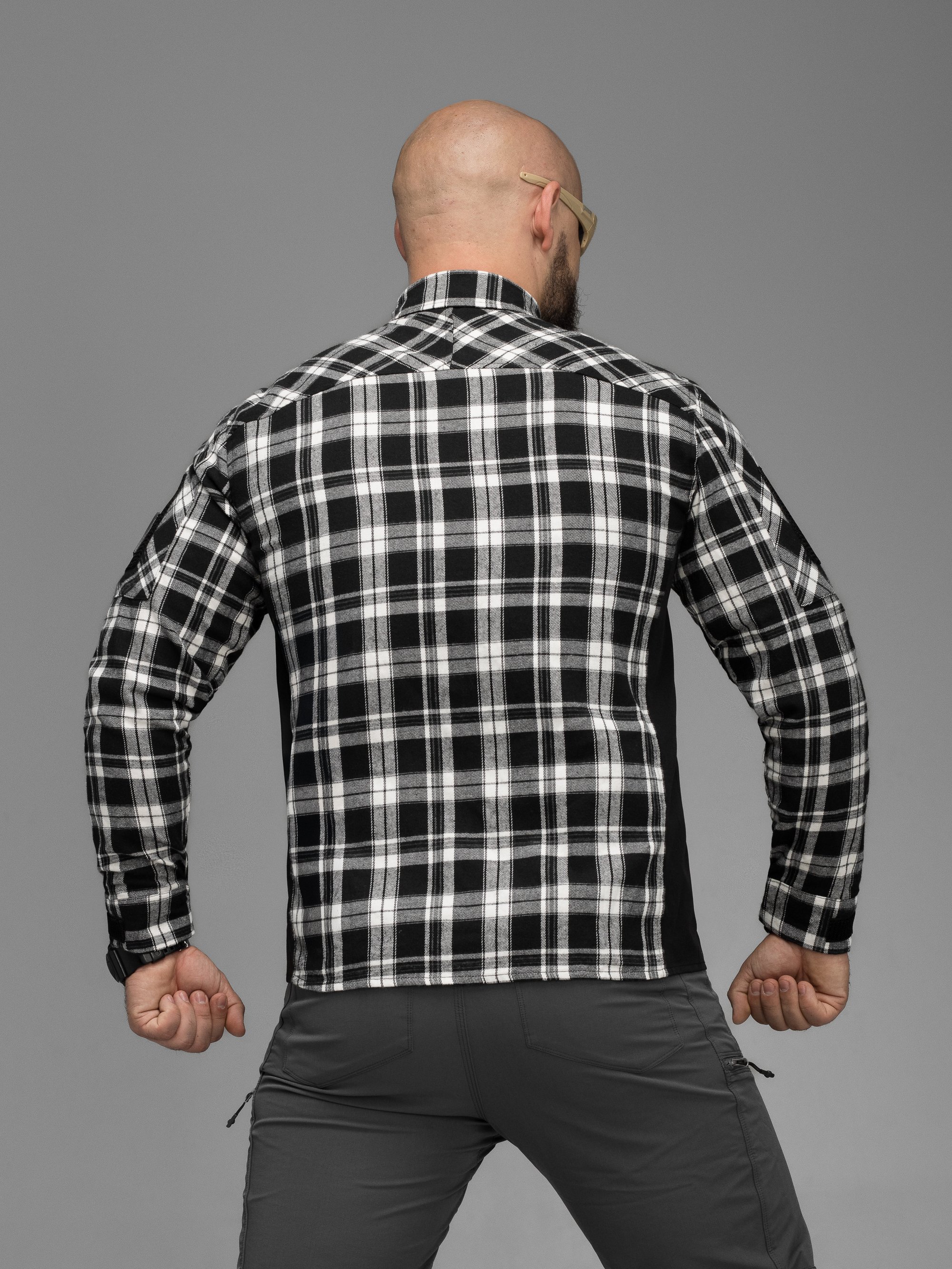 Сорочка фланелева BEZET Defender чорний/білий - Фото 11