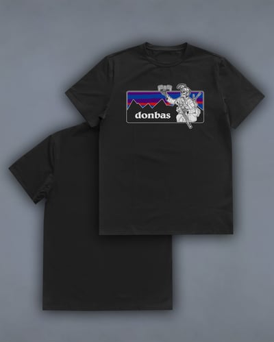 Футболка з принтом Donbas front чорна We feel - Фото 2