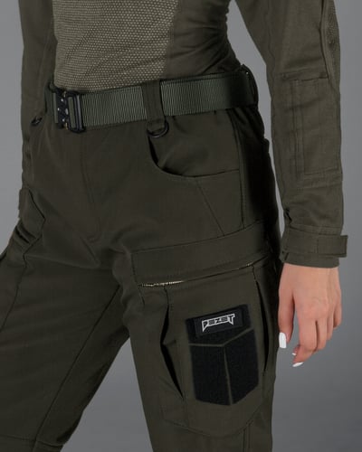 Зимові штани карго тактичні Softshell BEZET Ешелон хакі - Фото 6