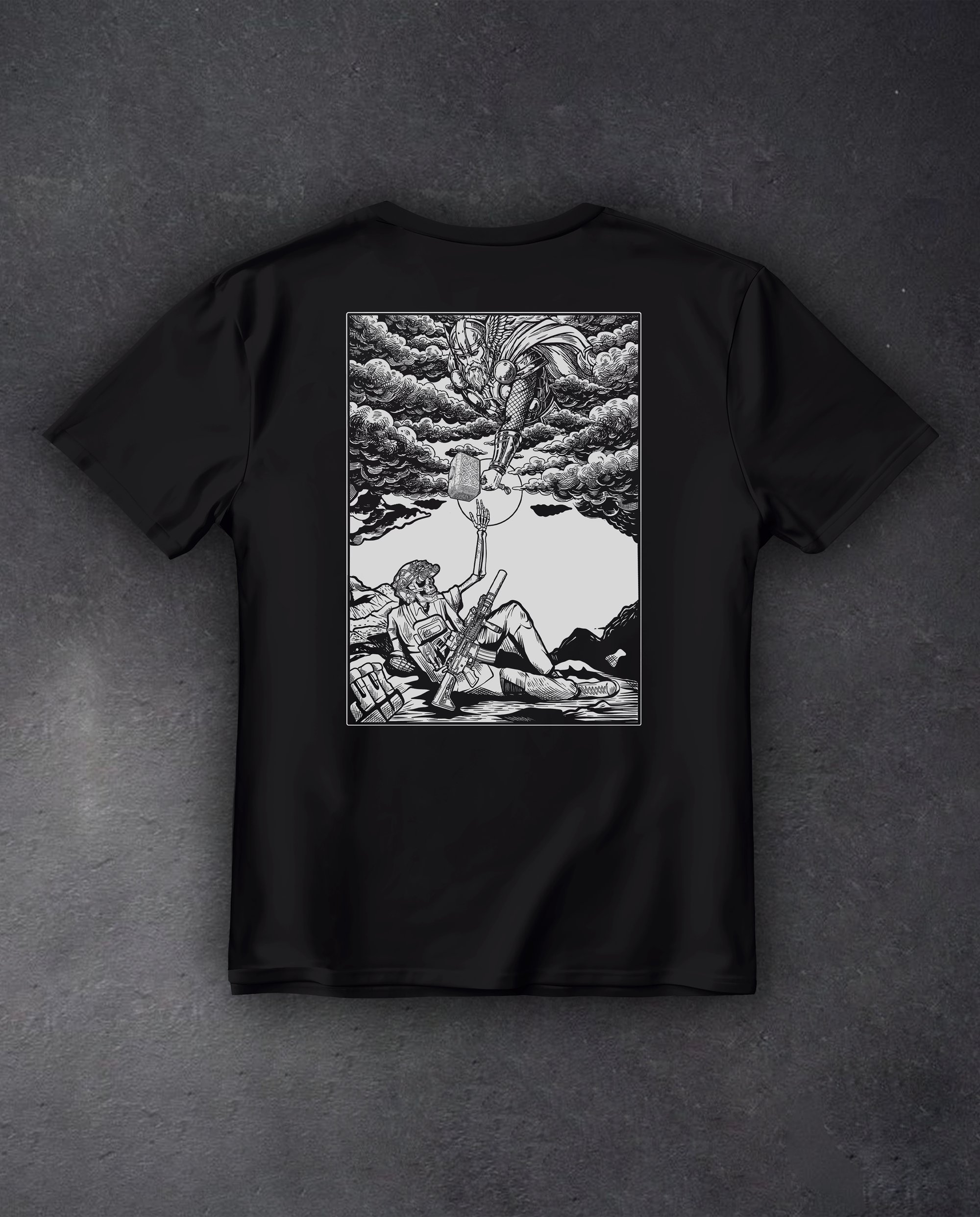 Футболка з принтом "Thor" чорна We feel