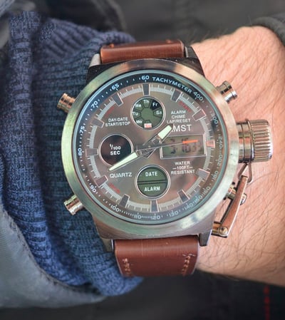 Чоловічий водостійкий тактичний годинник AMST Mountain - Фото 18