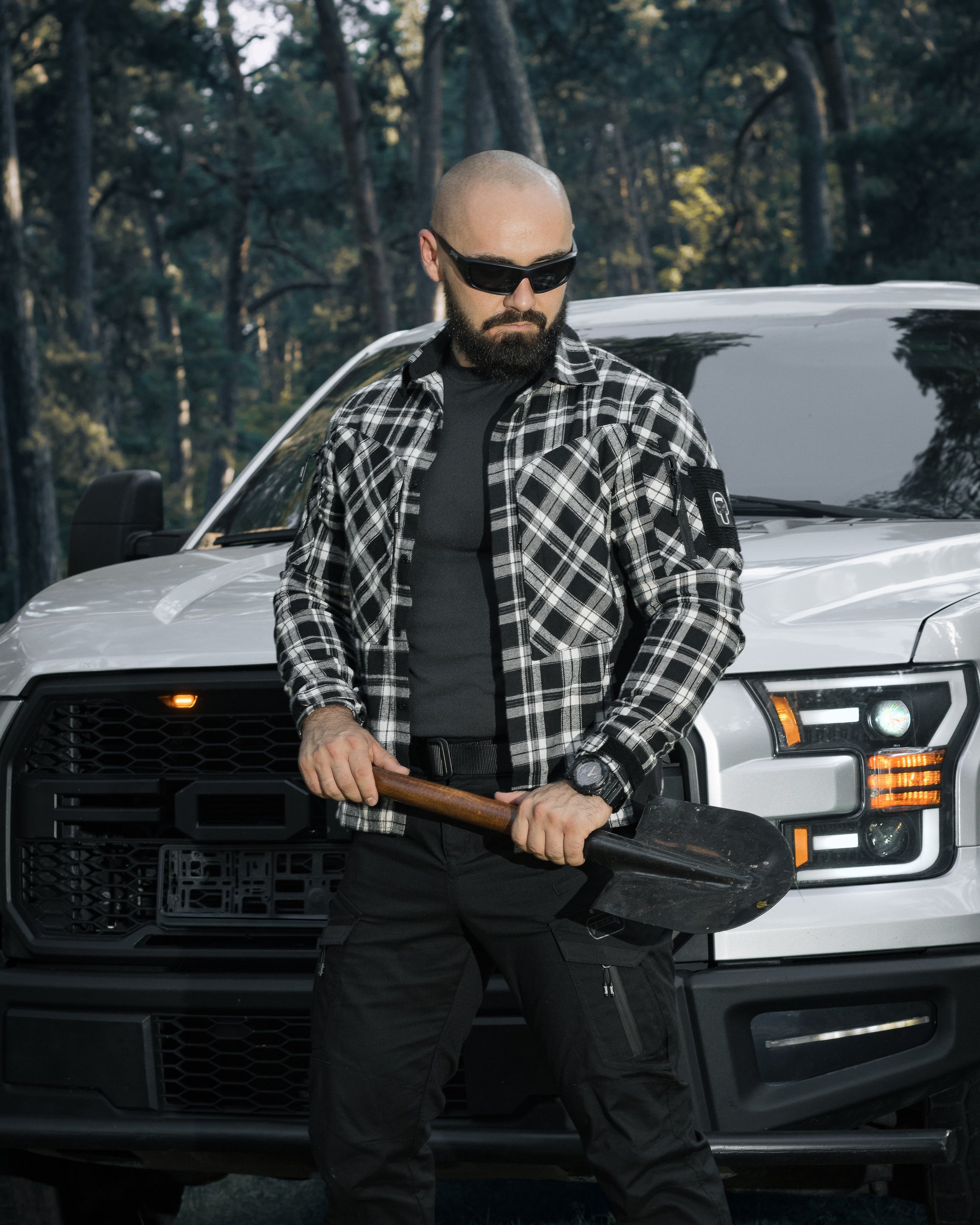 Сорочка фланелева BEZET Defender чорний/білий - Фото 36