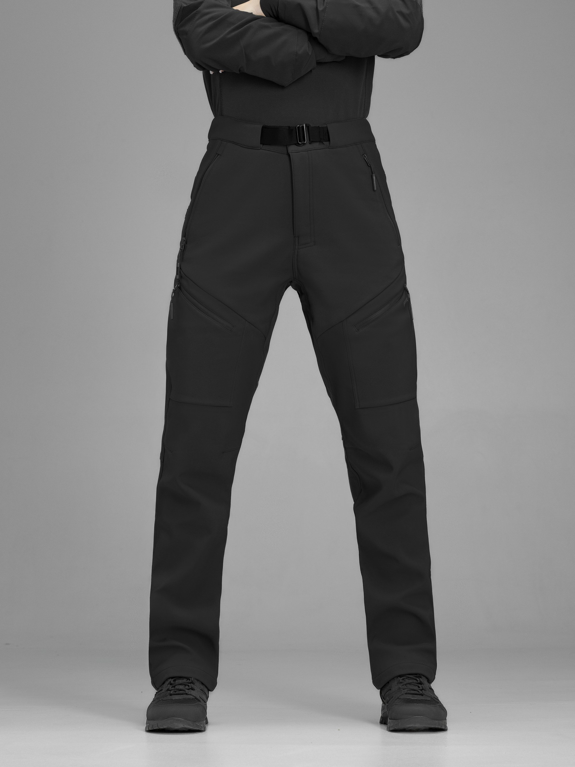 Штани карго тактичні жіночі Softshell BEZET Techwear чорний - Фото 3