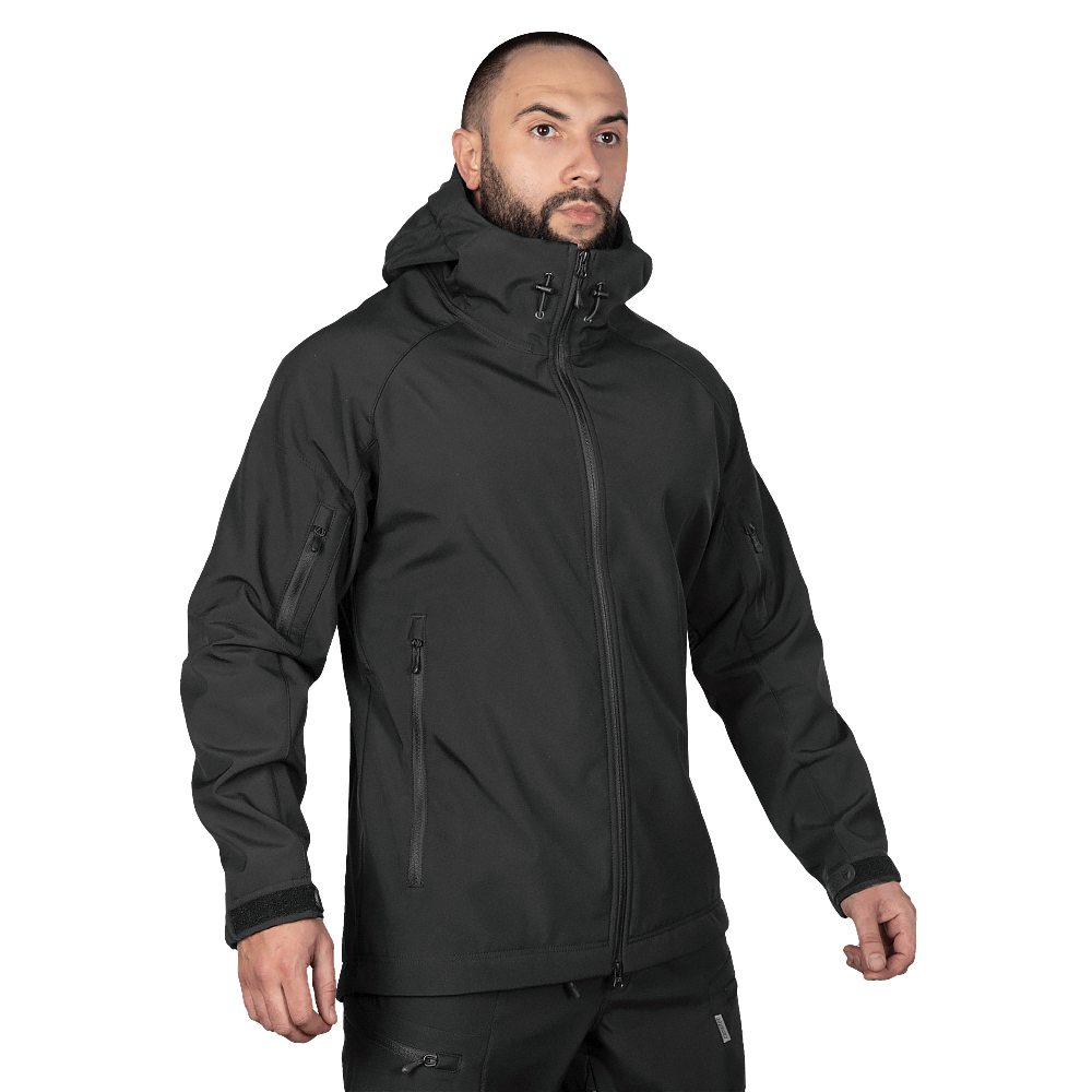Куртка Camotec Rubicon SoftShell Чорний KOMBAT
