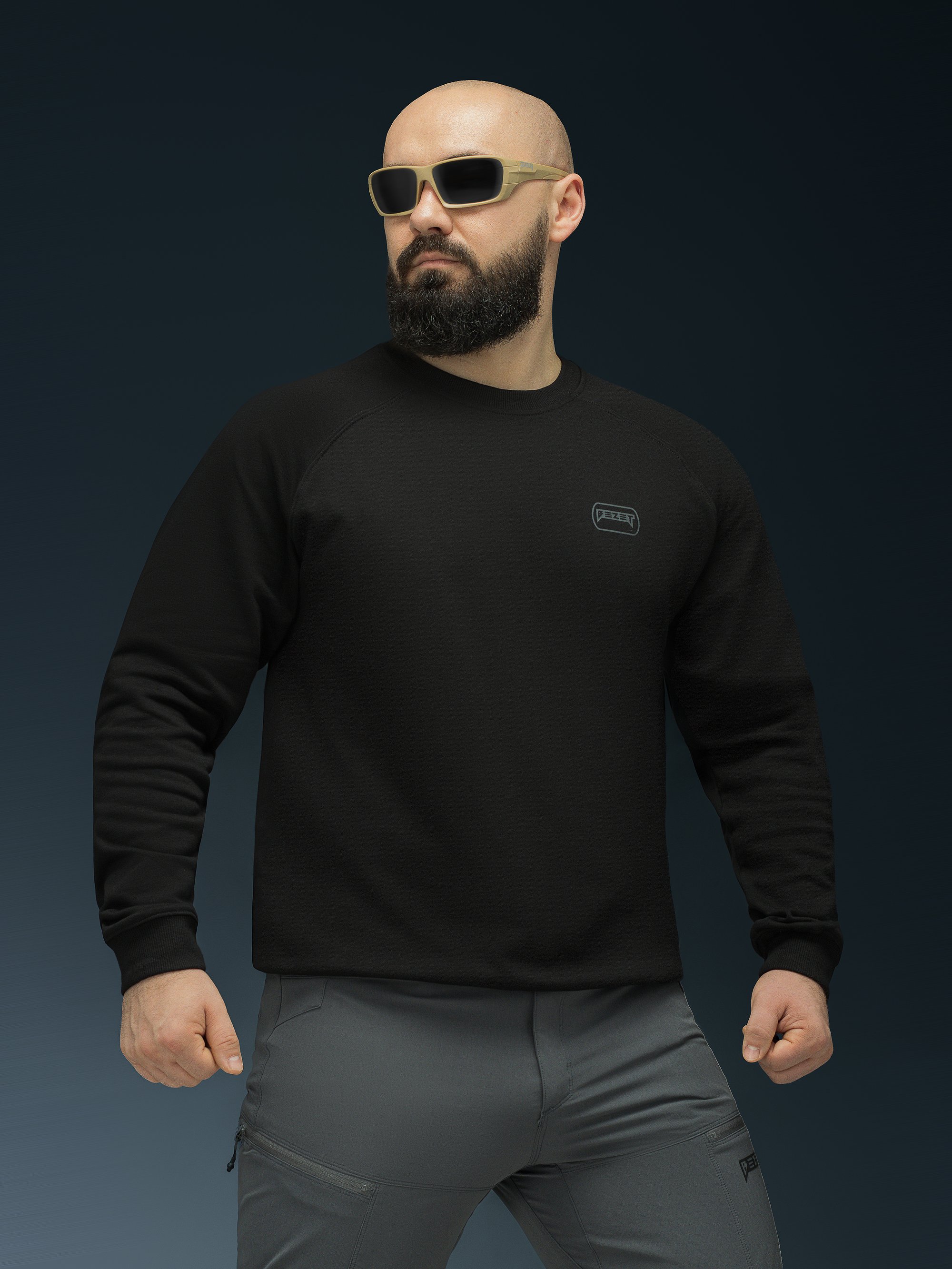 Кофта світшот BEZET Skull Unit чорний - Фото 3