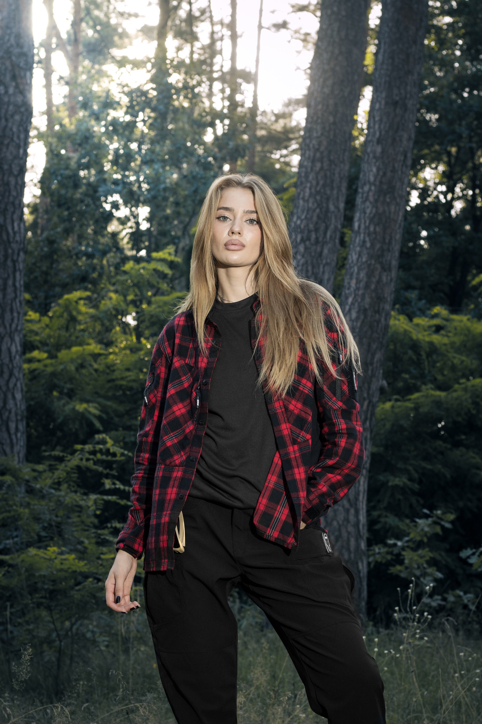 Сорочка фланелева жіноча BEZET Defender чорний/червоний - Фото 33