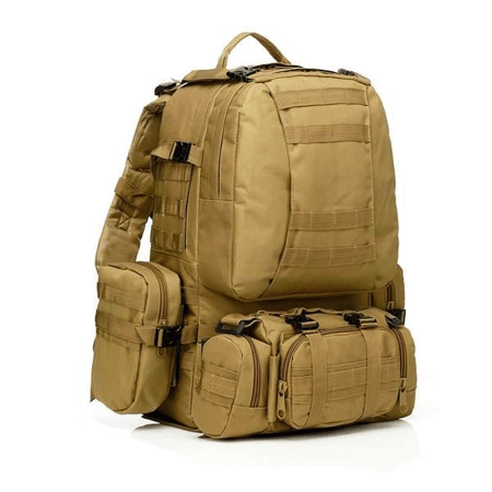 Тактичний рюкзак Molle Assault 55л + (3 органайзери) Койот KIBORG