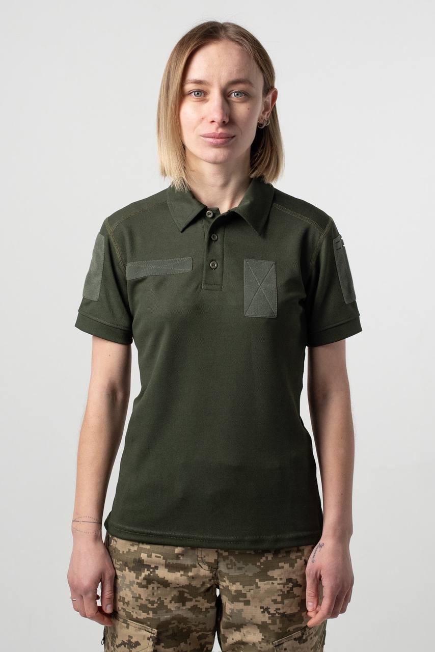 Жіноча формена поло ОливаCollpass Pique з анти-UV обробкою