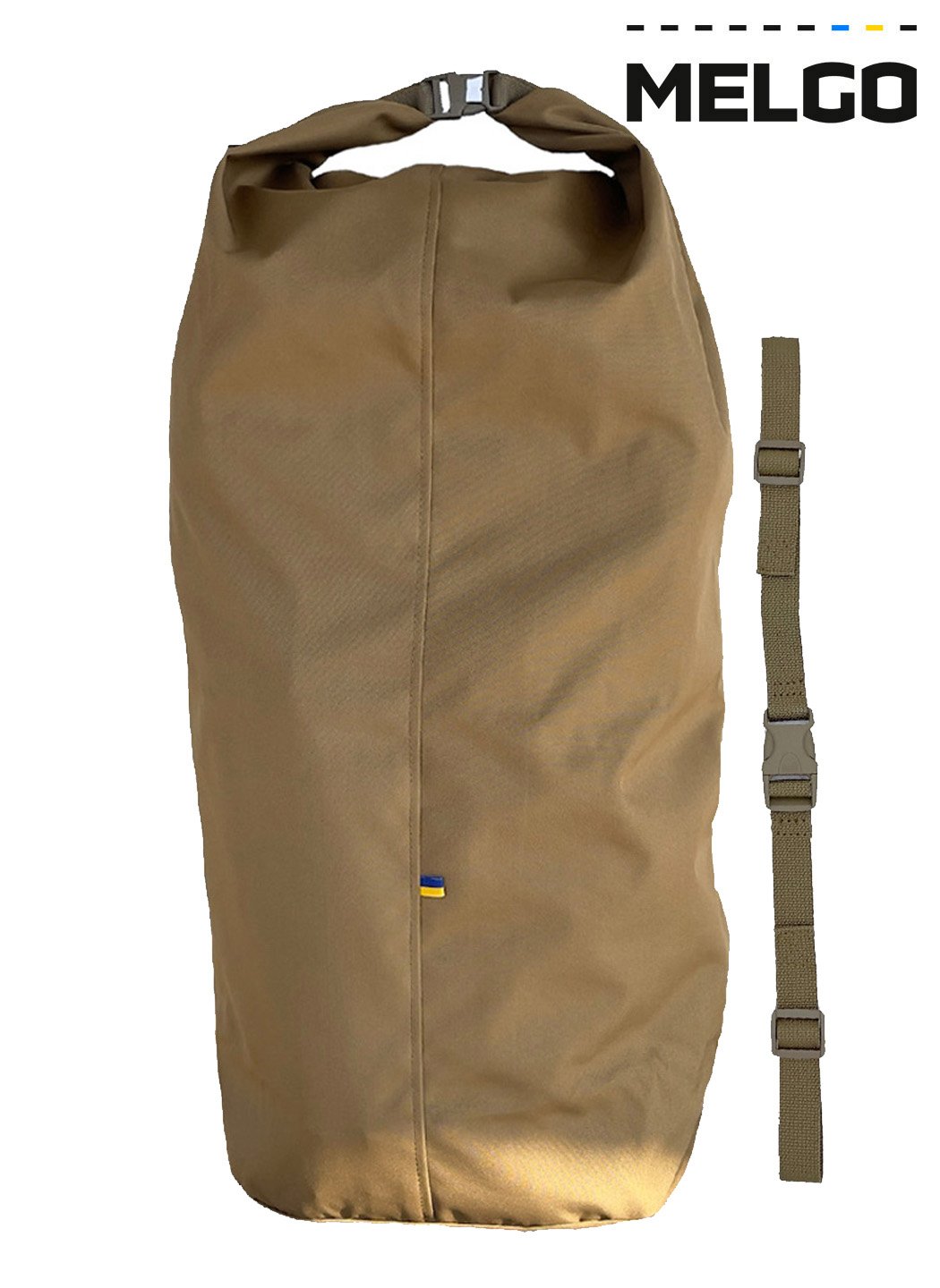Тактичний баул - сумка 100 л Койот з ремінцем Полікордура MELGO