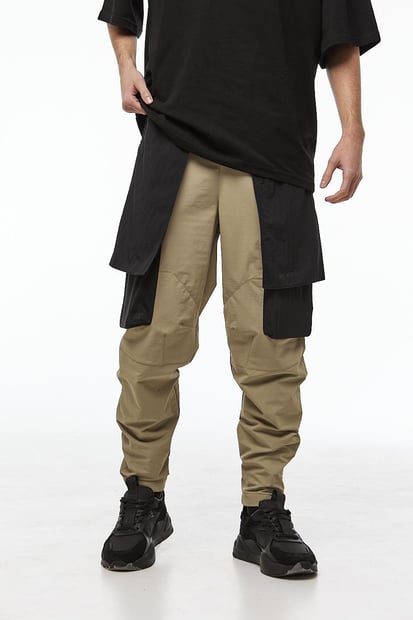 Карго штани зі стрейч нейлону "Хідза", світла олива з чорним TURWEAR