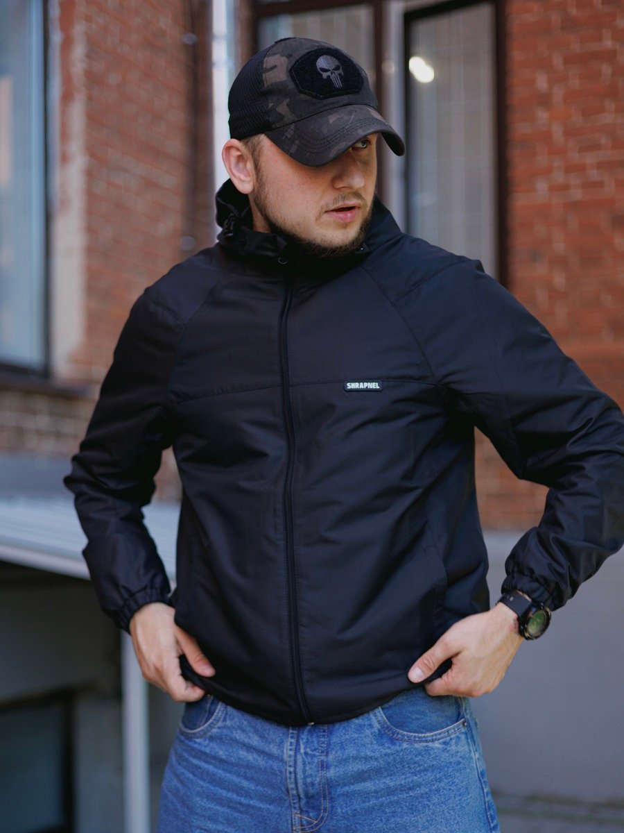 Куртка Troublemaker чорна, вітровка Shrapnel