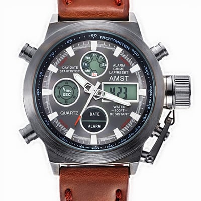 Чоловічий водостійкий тактичний годинник AMST Mountain - Фото 10