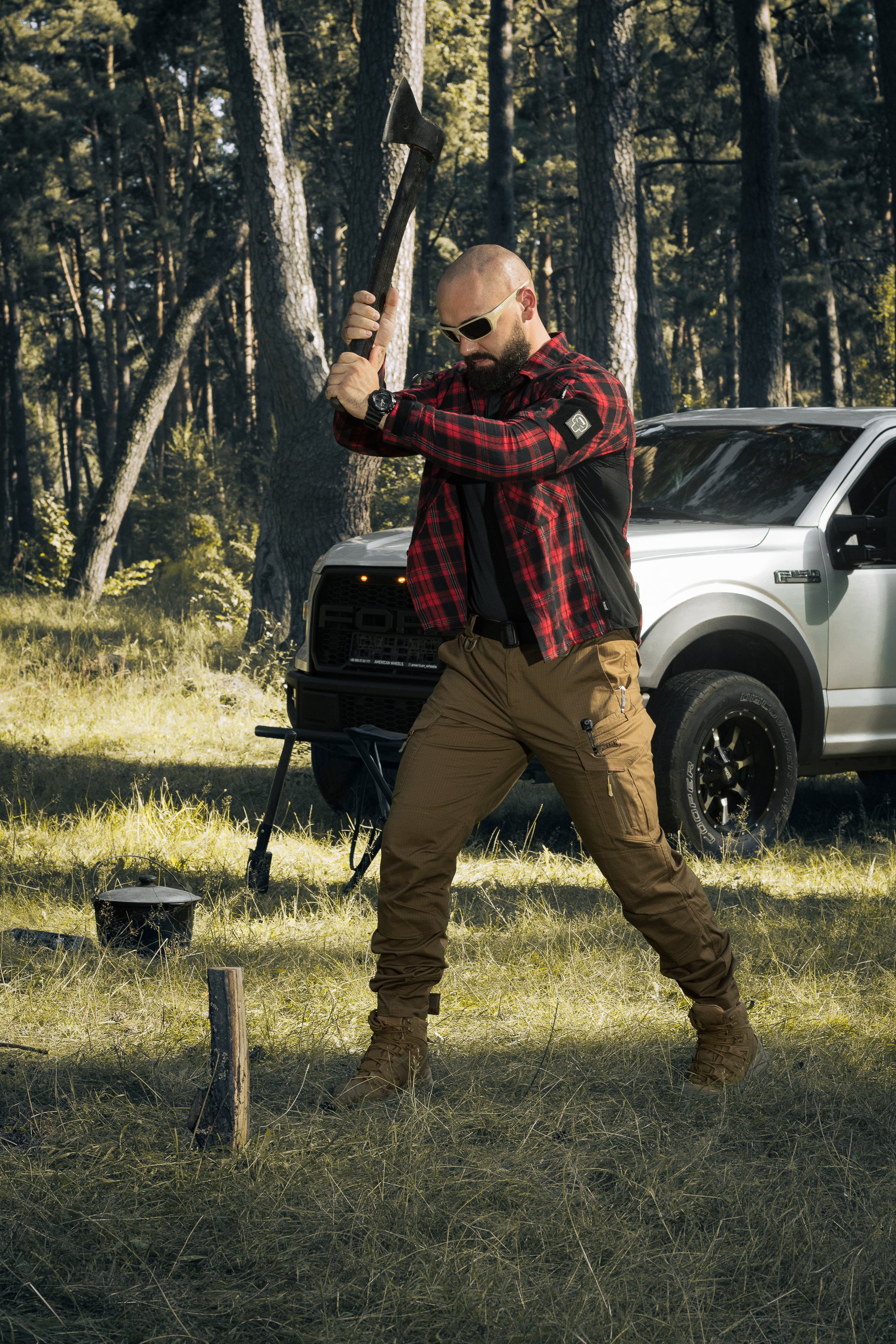 Сорочка фланелева BEZET Defender чорний/червоний - Фото 45