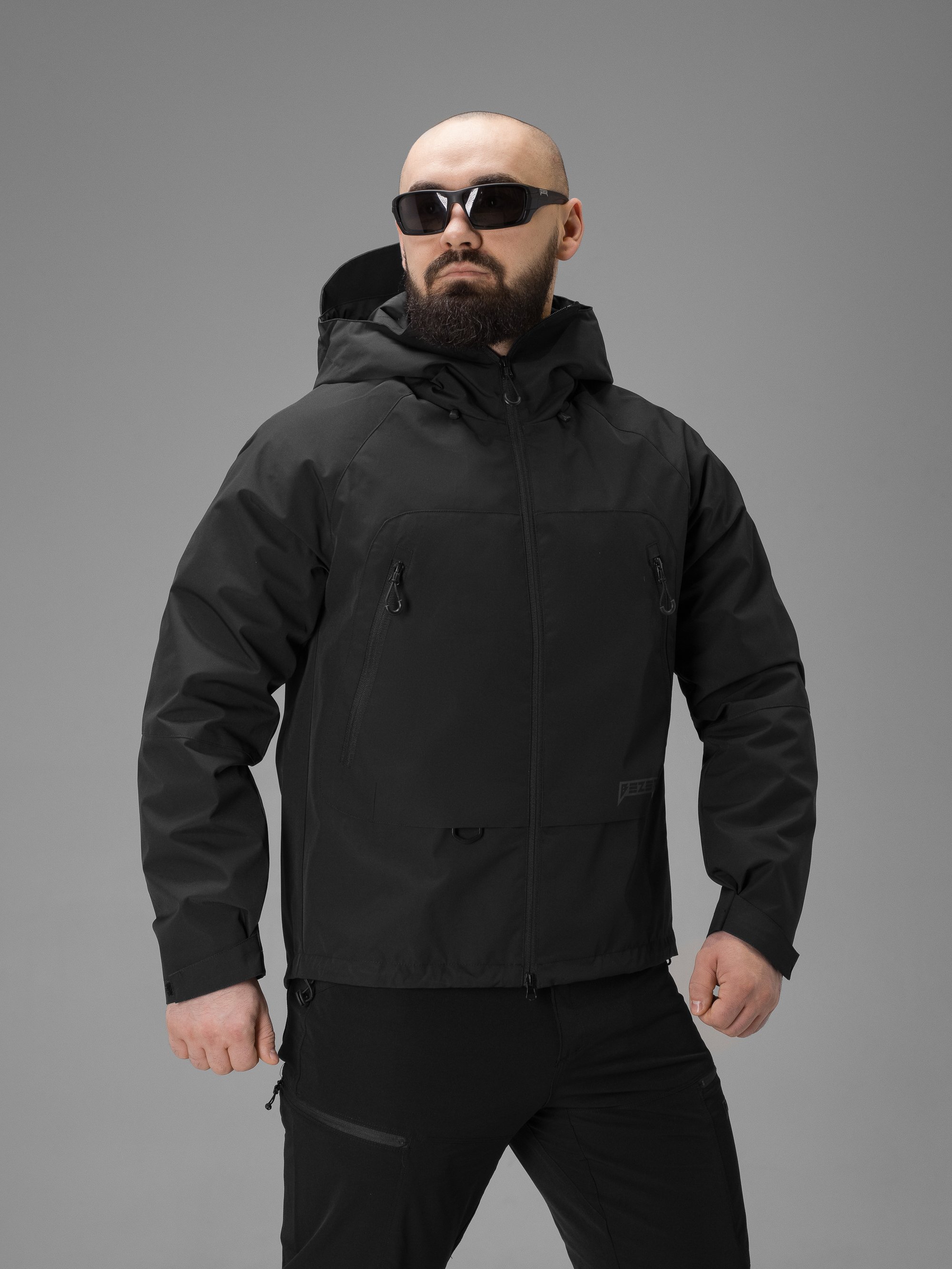 Куртка вітрівка BEZET Trail чорний - Фото 2