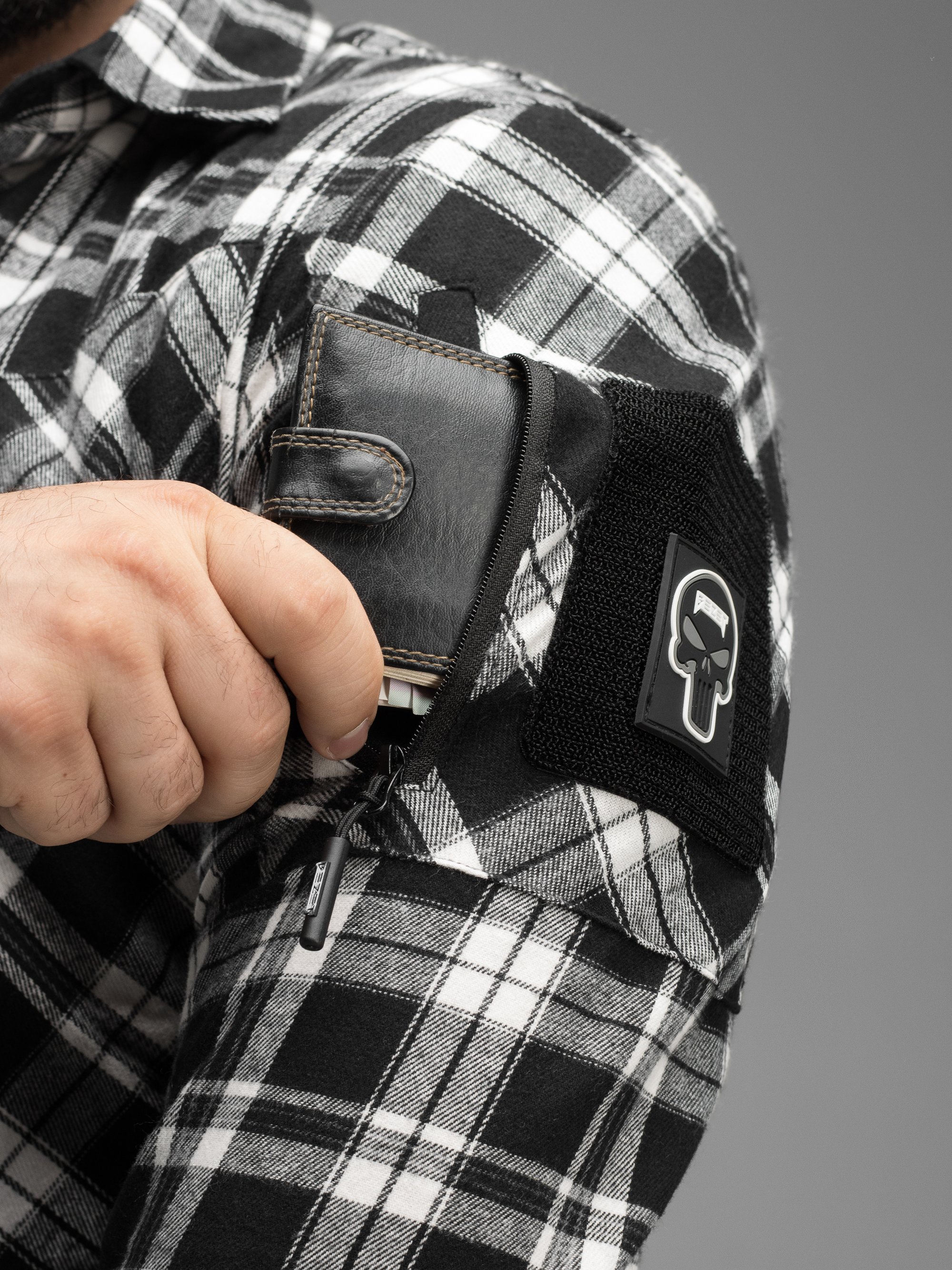 Сорочка фланелева BEZET Defender чорний/білий - Фото 18