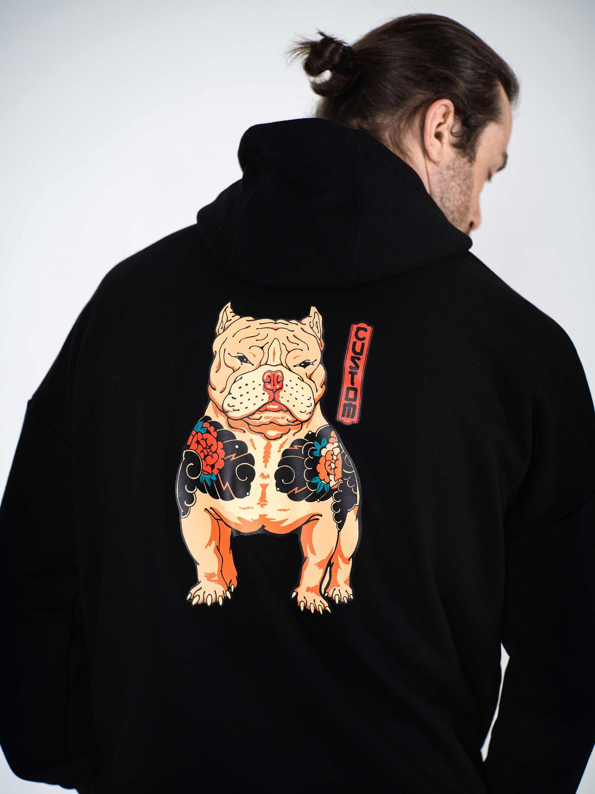 Худі оверсайз Custom Wear без начосу Samurai Cat графіт XL