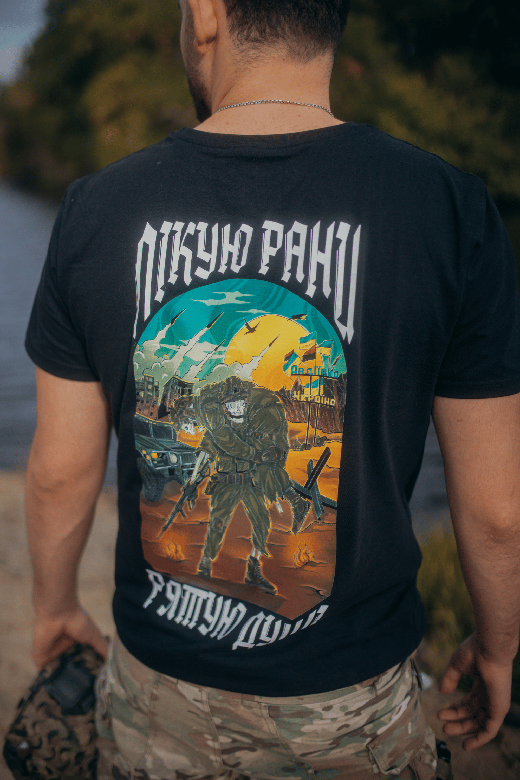 Футболка чорна Лікую Рани Bad Boy Company