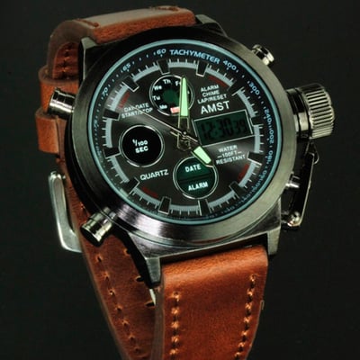 Чоловічий водостійкий тактичний годинник AMST Mountain - Фото 20