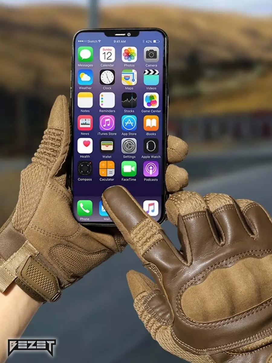 Рукавиці тактичні BEZET Hawk пісочний - Фото 11