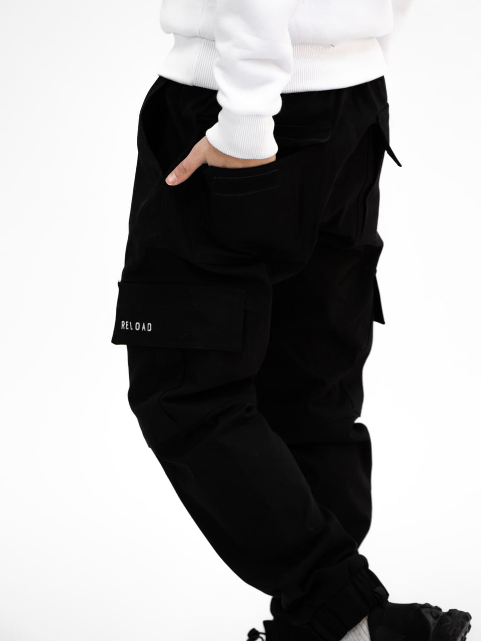 Чоловічі карго штани Reload G-Point чорний / Штани каргоз карманами - Фото 11