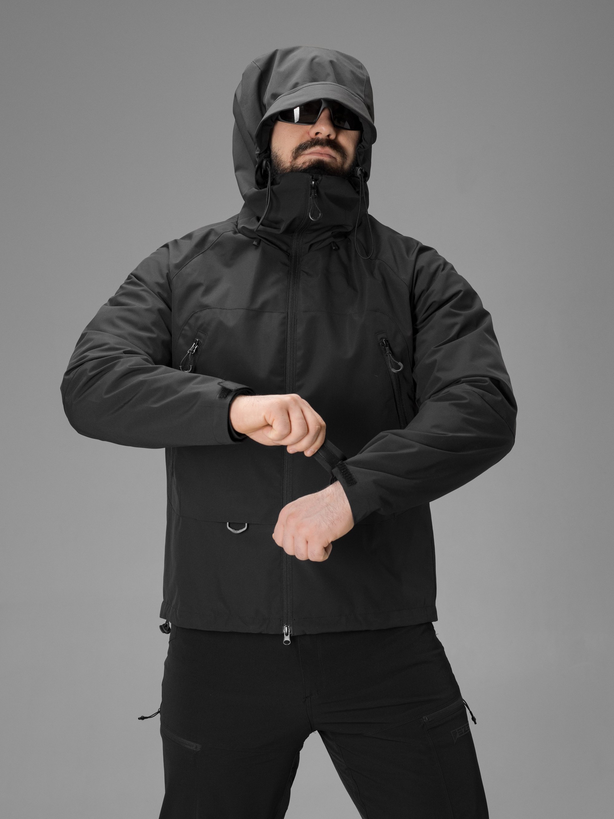 Куртка вітрівка BEZET Trail чорний - Фото 28